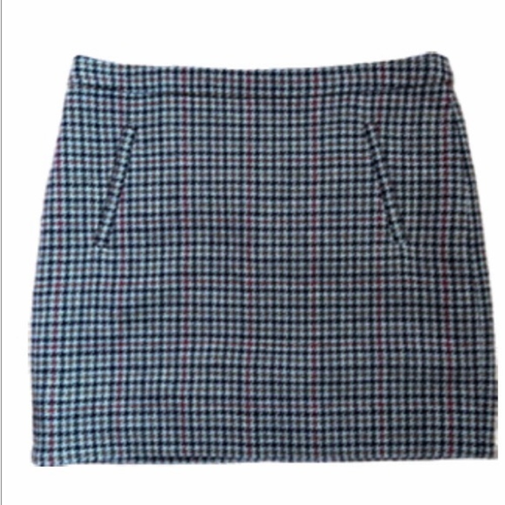 JCrew Houndstooth Wool Skirt